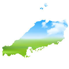 中国地方　地図　風景　アイコン