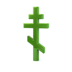 Obraz premium Green Orthodox cross