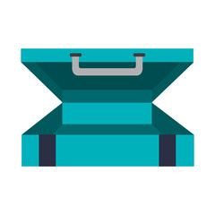 Obraz premium travel suitcase icon over white background. colorful design. vector illustration