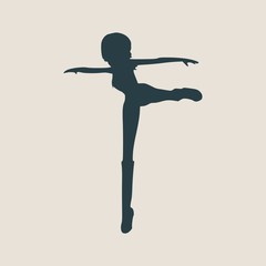 Silhouette of a dancing girl. Sexy women silhouette. Vector Illustration