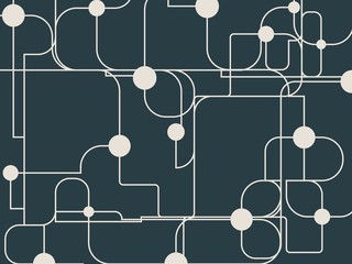 Molecule And Communication Background. Modern vector brochure or web banner design template. Connected lines with dots. Abstract city traffic map