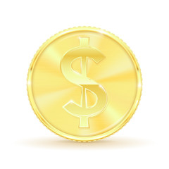 US dollar golden coin