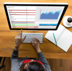work hard Data Analytics Statistics Information Business Technology.