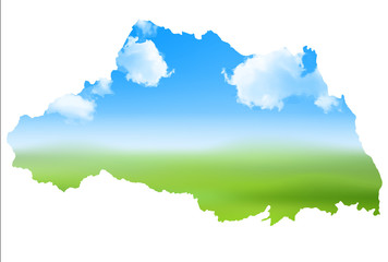 Obraz premium 埼玉 地図 風景 アイコン 