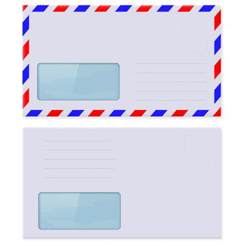 Blank envelopes with address window