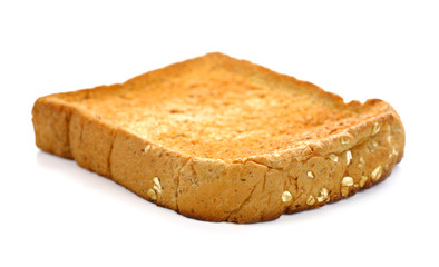 Sliced Toast Bread isolated on white background, top view