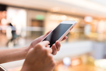 Woman touch on cellphone