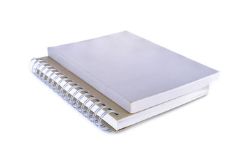 note books on white background