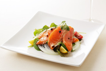 サーモン マリネ　Marinated salmon