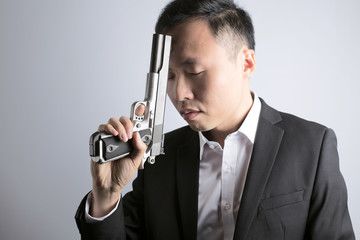 man with gun