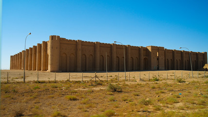 Exterior view to Al-Ukhaidir Fortress aka Abbasid palace of Ukhaider near Karbala, Iraq