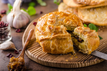 Puff pastry stuffed by camembert
