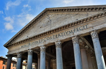 Pantheon in Rome, Italy; long exposure and HDR style.