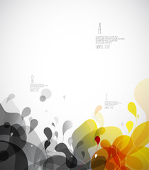 Abstract colored background template with circles.