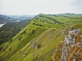 Fototapeta na wymiar Mountain Altai. View from The Devil's Finger Rock