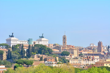 Fototapeta na wymiar Skyline of Rome, Italy.