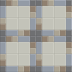 3D clay brick pattern floor