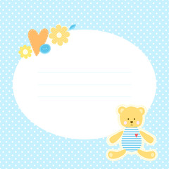 Cute greeting card with Teddy bear