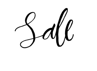Sale word handlettered in vector