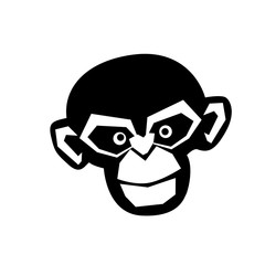 head of monkey illustration