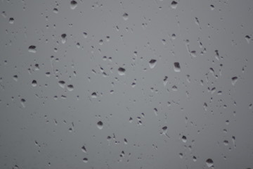 Rain on the glass window 