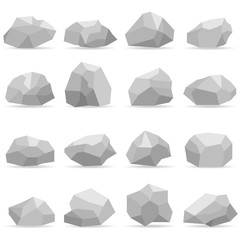 Stones, a set of gray stones