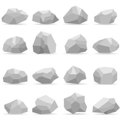Stones, a set of gray stones © Dmitry