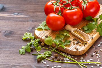 Ingredients for cooking sauce.