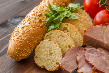 Sliced baguette