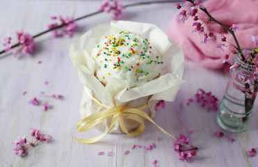 Festive Easter baking. Easter..Bakery products. Sweet pastries. Festive pastry. Beautiful still lifes with baking.