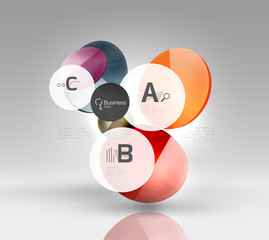 Colorful glossy circle infographics