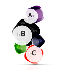 Shiny abstract elements