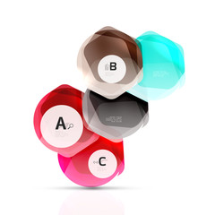 Geometrical hexagons abstract background