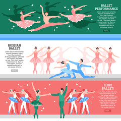 Ballet Flat Banners Set © Macrovector