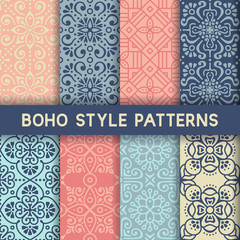 Ethnic floral seamless pattern