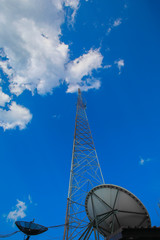 Telephone pole in sky