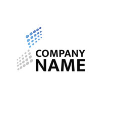 Vector logo template for technology company or high-tech innovation.