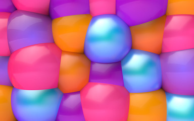 fun background of different color spheres