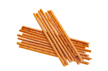 salty bread sticks isolated