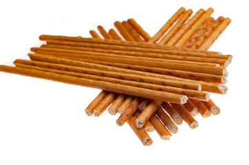 crispy straws on a white background