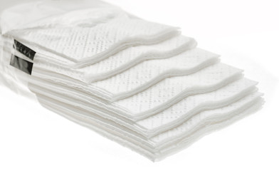 Paper napkins isolated on a white background