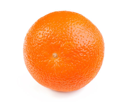 Ripe orange fruit isolated on white background