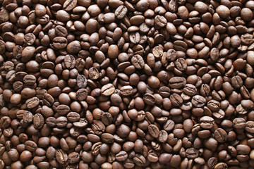 Coffee beans, black coffee, texture, background, flavor