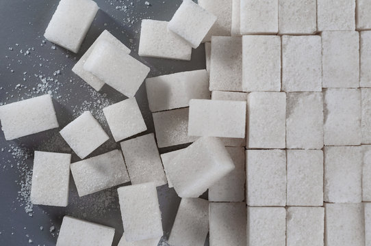 background of sugar cubes © sasapanchenko