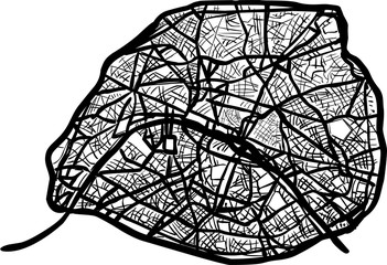 Paris vector map