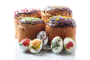 Easter cake with eggs