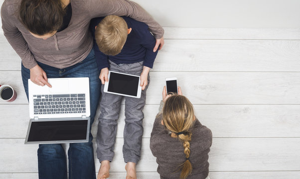 digital tablet and smartphone family