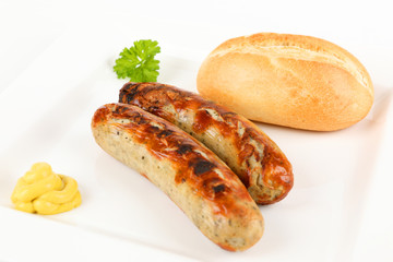 Bratwurst mit Brötchen