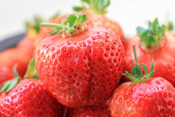 Fresh strawberry closeup