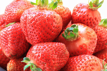 Background of fresh strawberries 